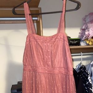 mesh crochet trim dress